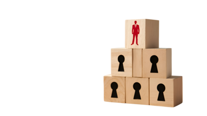 Career Pyramid Success Leadership and Key to Success Concept