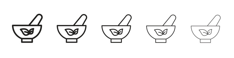 Herbal medicine icon in trendy filled solid style in black and white colors