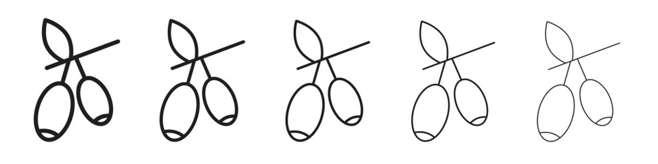 Jujube icon in trendy filled solid style in black and white colors