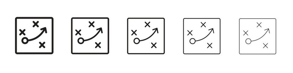 Obraz premium Tactical icon in trendy filled solid style in black and white colors