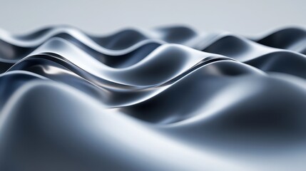 Smooth Metallic Waves Creating Fluid Motion in Light Reflection