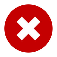 Obraz premium Delete or Cancel Sign Vector Icon.