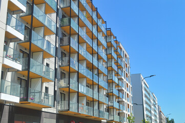 Modern Urban Living: Contemporary Apartment Building Facade