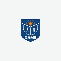 Naklejka premium 3983 educational logo school college university learning institute book academy organization