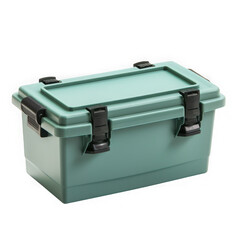 Plastic storage container box isolated on transparent background