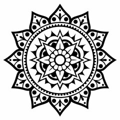 Celtic Ornament Design with Floral Mandala Pattern in Vector Illustration Style
