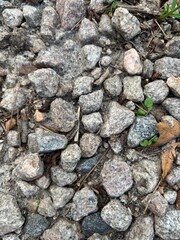 stone pebbles on the ground 