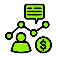 Professional Financial Consultant Advice Icon from Financial Services Collection (Solid Color Lineal style)