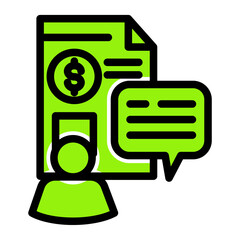 Tax Consultant and Financial Advisory Icon from Financial Services Collection (Solid Color Lineal style)