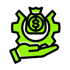 Capital Wealth and Fund Management Icon from Financial Services Collection (Solid Color Lineal style)