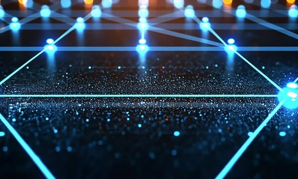 Abstract network of luminous connections