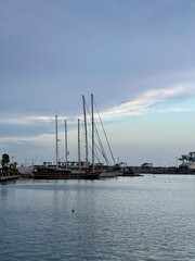 sailboat at sunset