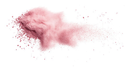 Fototapeta premium Face powder flying on white background