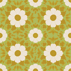 Beautiful flowers seamless pattern design 