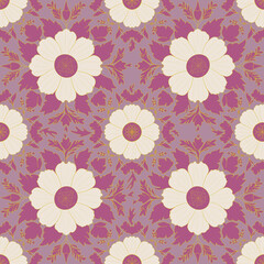 Beautiful flowers seamless pattern design 