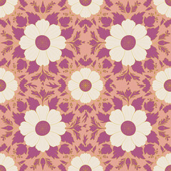 Beautiful flowers seamless pattern design 