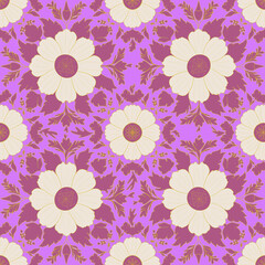 Beautiful flowers seamless pattern design 