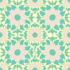 Beautiful flowers seamless pattern design 