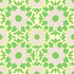 Beautiful flowers seamless pattern design 