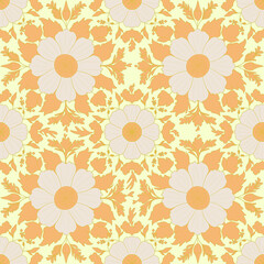 Beautiful flowers seamless pattern design 