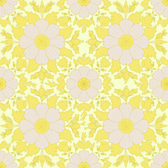 Beautiful flowers seamless pattern design 