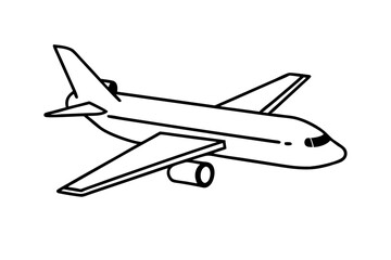 Fototapeta premium Isolated white background image of an airplane, jet, or aircraft for travel and aviation