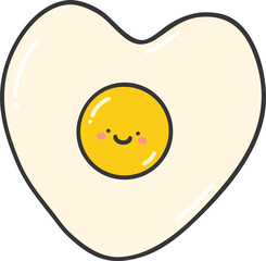 fried egg vector illustration