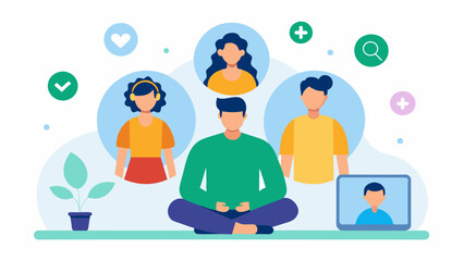 Nurturing Emotional WellBeing Participating in virtual family gatherings can provide a sense of social connection and support which can improve overall emotional wellbeing.. Vector illustration