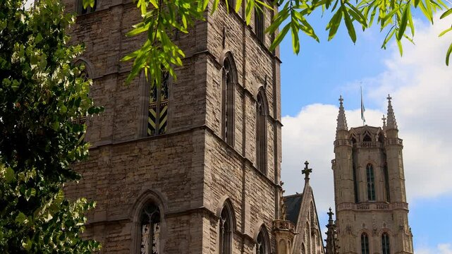 the historic belgian city of gent 4k 25fps video
