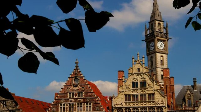the historic belgian city of gent 4k 25fps video