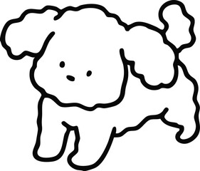 vector illustration of a cartoon dog