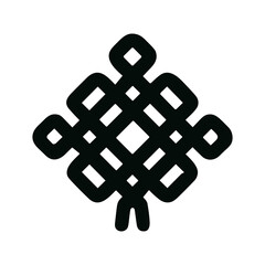Simple Line Endless Knot Illustration Element for Graphic Design Projects