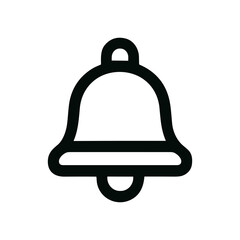 Simple Line Style Ringing Bell Notification Alert Symbol Icon