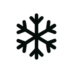Simple Flat Style Snowflake Geometric Sign Shape Icon Graphic Design Element