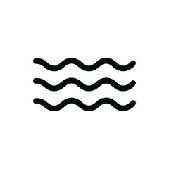 Simple Line Art Wave Symbol Graphic Element Illustration Icon
