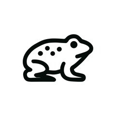 Minimalist Line Art Spotted Frog Amphibian Illustration Graphic Icon