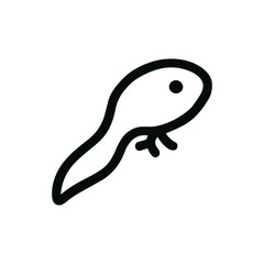 Simple Outline Style Tadpole Animal Amphibian Aquatic Life Stage Icon