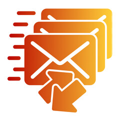 Junk Email Alert and Spam Warning Icon (Solid Gradient style)