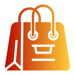 Online Purchase and Retail Bag Icon (Solid Gradient style)