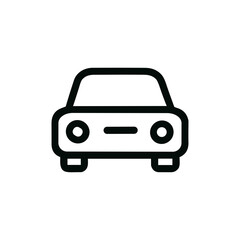 Line Art Simple Car Front View Automobile Vehicle Icon