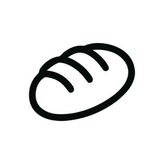 Simple Outline Bread Loaf Illustration Clip Art Design Element