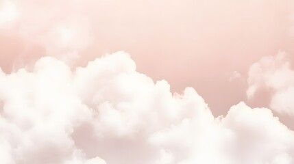 Soft Pink Sky Cloudscape Dreamy Pastel Background