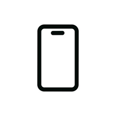 Minimalist Outline Smartphone Icon Simple Device Mobile Phone Technology Symbol
