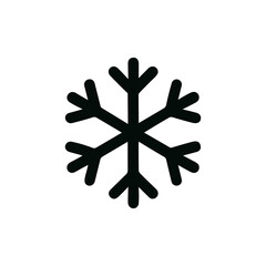 Simple Line Art Snowflake Winter Season Holiday Symbol Icon