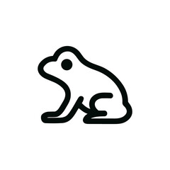 Minimalist Outline Frog Animal Shape Simple Modern Icon