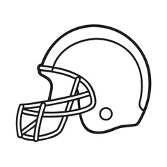 Close-up View of a Simple yet Recognizable American Football Helmet Design