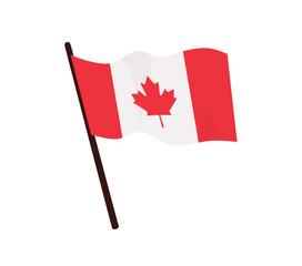Canada flag vector illustration. Happy Holidays, Canada National Day Festival Canada flag design. Canadian flag blowing