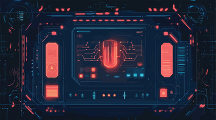 Obraz premium Digital Biometric Sensor for Fingerprint Security