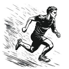 Fototapeta premium Professional Finish Cartoon Vector and Illustration in Black and White