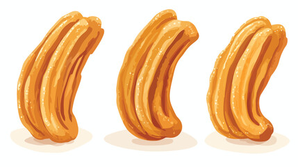 Delicious Churros Sweet Flat Vector Illustration